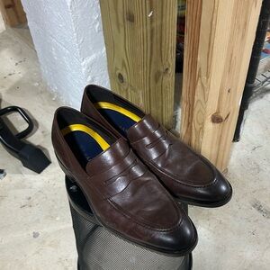Brown Leather Penny Loafers